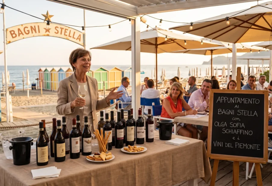 Appuntamento ai Bagni Stella con Olga Sofia Schiaffino e I Vini del Piemonte